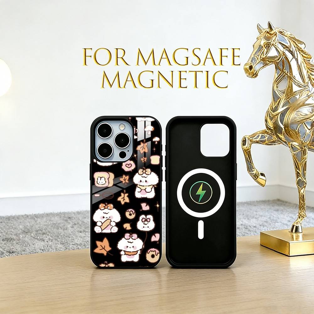 

cute Phone Case For iPhone17,16,15,14,13,12,11 Plus,Pro Magnetic with Magsafe Wireless Charging iPhone16