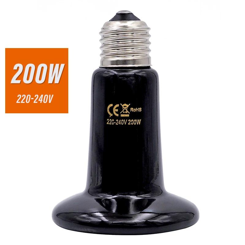

220V Pet Ceramic Heating Lamp Bulb Bird Heat Lamp Protective Cover Against Scalding No Light Emitting Heater for Reptile Poultry