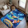 Spooky Pups Halloween Football Personalized Text Carpet Design for Foyer Decorate room Game Room Living Rooms Anti-slip Rug Office home decor