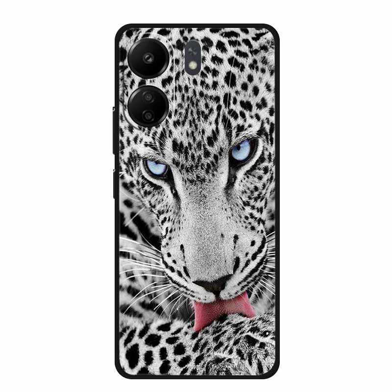 Phone Cases for Redmi 13C 13R Soft Silicone TPU Cover for Xiaomi Redmi13 C R Animal Wolf Funda Vividly Lion Tiger Capa 13 C R