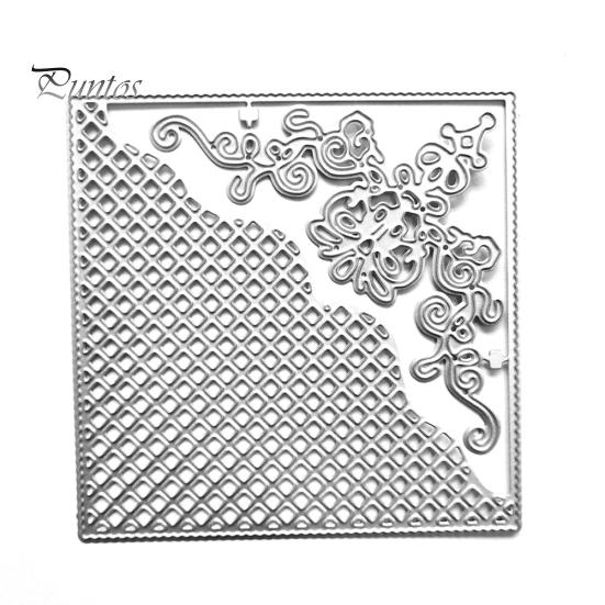

Сетка фоновая рамка металлический трафарет DIY скрапбукинг карты альбом трафарет серебряный