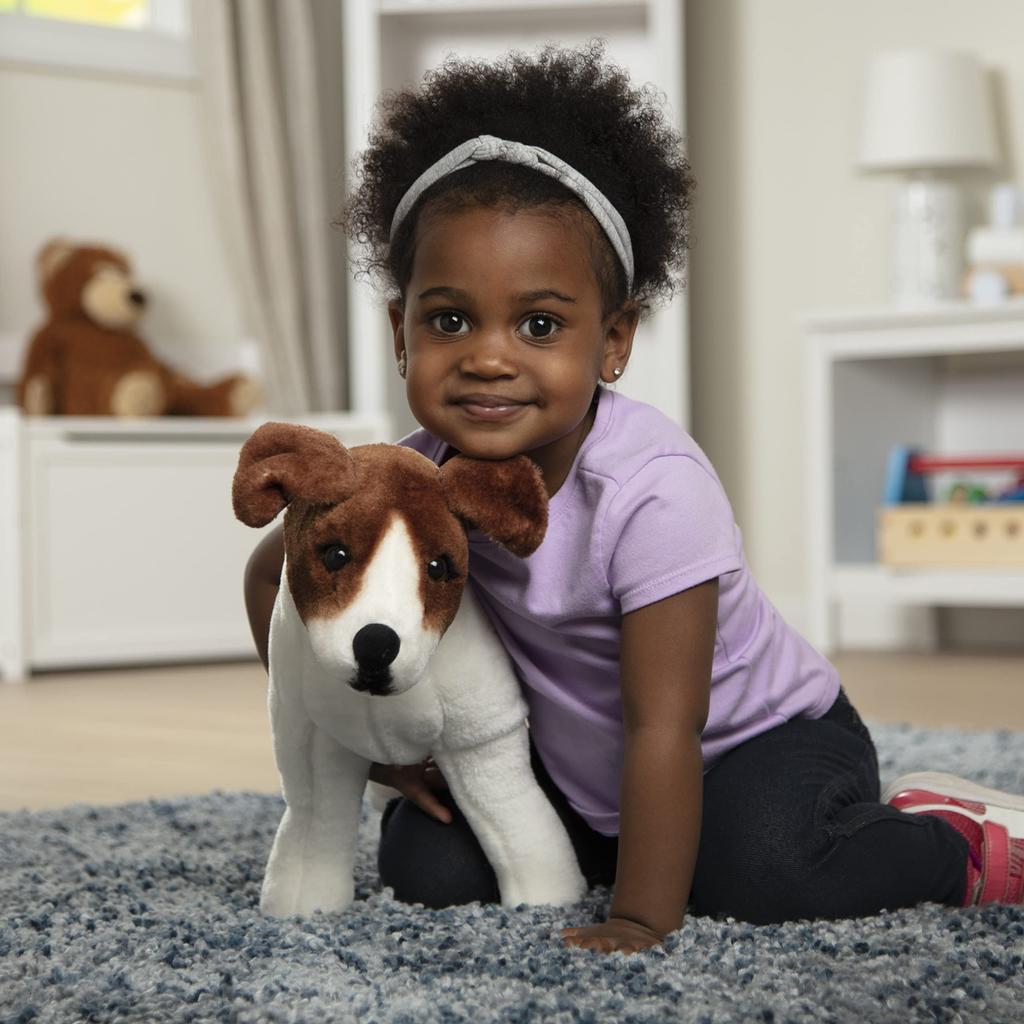 Melissa & Doug Giant Jack Russell Terrier - Lifelike Plush Dog (Over 12" Tall)