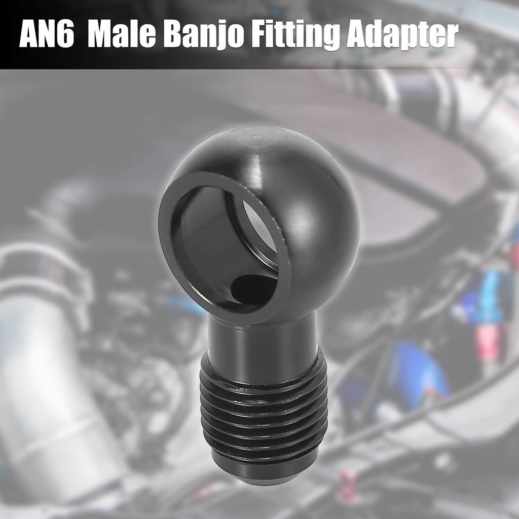X AUTOHAUX Fuel Banjo Fitting 6AN Male Flare Adapter Fuel Line Adapter Connector for