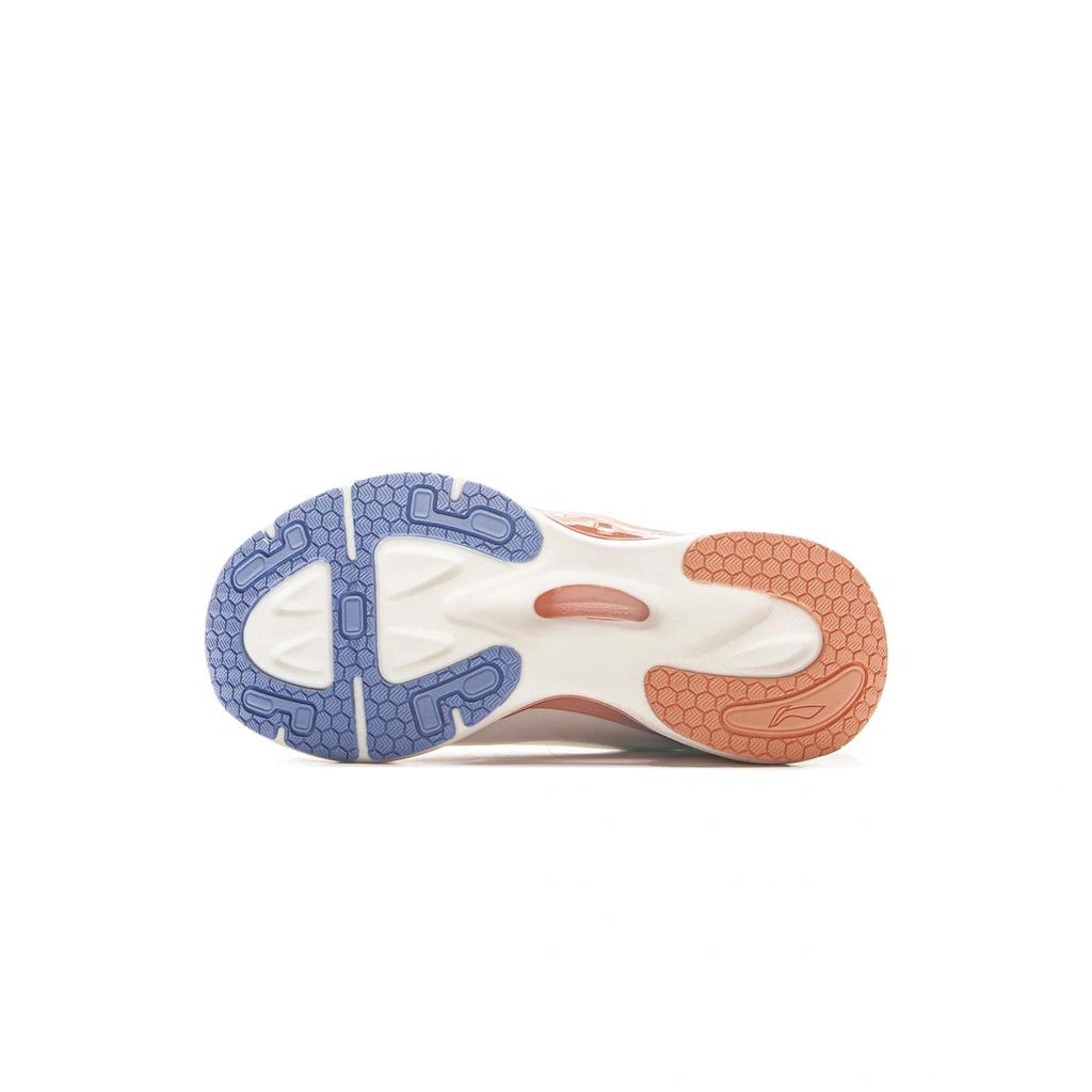 Li Ning Kids Running Fashion Versatile Comfortable Practical Low-Top Running Shoes Kids Sneaker Standard-White Snow-Blue Purple YKFV078-4