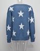 Autumn and Winter Pullover Temperament Commuter Elegant Round Neck Large Size Five-pointed Star Knitted Sweater Comfortable Women's Clothing