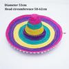 Colorful Straw Hats Mexican Style Men Women Summer Hats New Wide Brim Hats  for Halloween Party