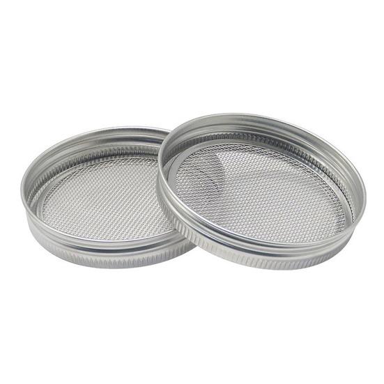 Кришка для пророщування з широким горлом 70/86 мм, кришка для вирощування паростків квасолі з нержавіючої сталі, банка для пророщування насіння квасолі, сітчаста кришка-сито