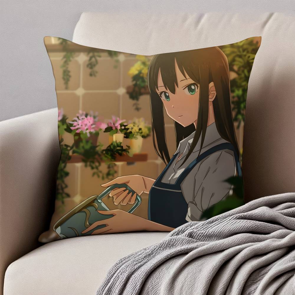 R-Rin S-Shibuya Cartoon Animation Pillow Case Anti-dustmite Pillowcase Invisible Zipper Silky Short Plush Sofa Cushion Cover