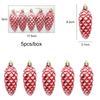 5Pcs Xmas Ornament 5Pcs Christmas Painted Pine Cone Plastic Hanging Pine Cone Balls Painted Pine Cone Hanging Pendant Navidad