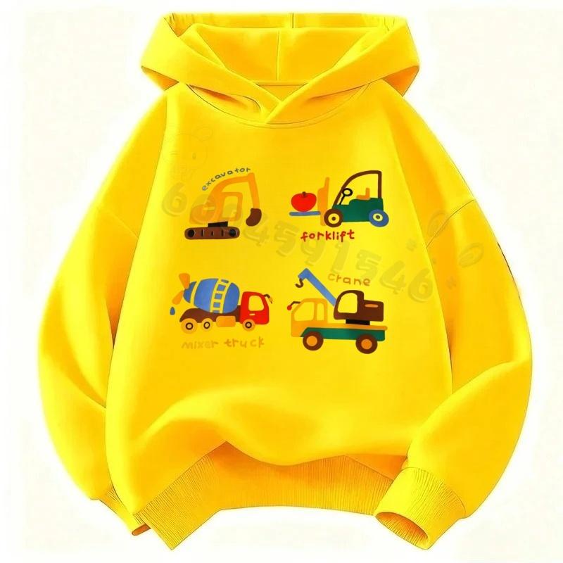 Boys' and Girls' Warm Sports Pullover ShirtsLatest Trendy Children's Casual Hooded Sweater with Cute Cartoon Patterns