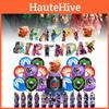 Vibrante Pancarta y Set de Globos con Temática de Los Descendientes para Fiesta de Cumpleaños Infantil