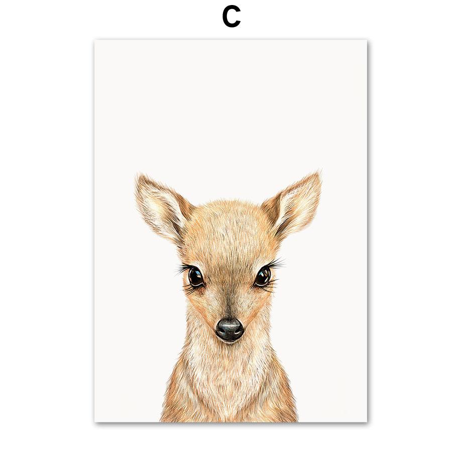 Urs iepuraș vulpe cerb bufniță arici maimuță pepinieră artă perete pictură pe pânză postere și imprimeuri imagini de perete decorațiuni pentru cameră pentru copii