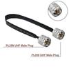Door/Window Pass Through Flat RF Coaxial Cable SMA RP-SMA SO239 UHF Female to UHF Female 50 Ohm RF Coax Pigtail Extension Cord,zxl