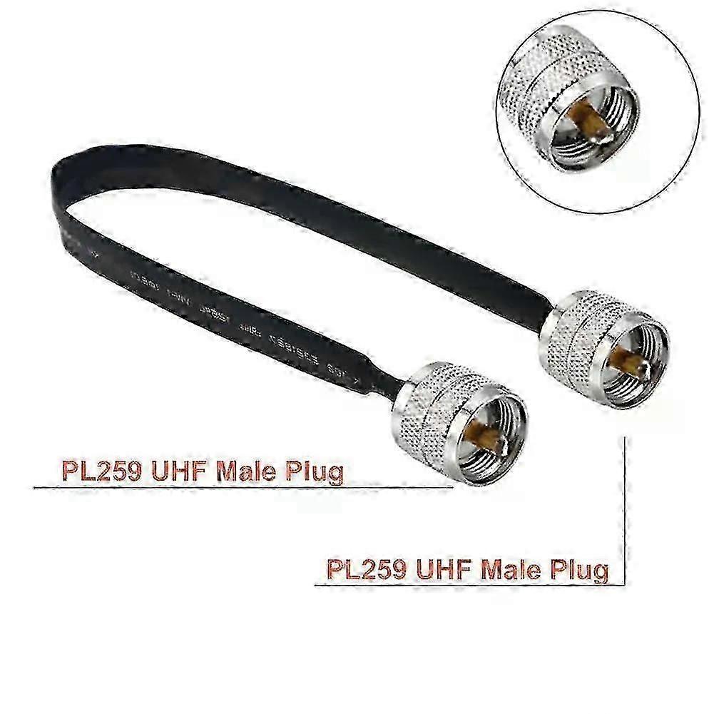Door/Window Pass Through Flat RF Coaxial Cable SMA RP-SMA SO239 UHF Female to UHF Female 50 Ohm RF Coax Pigtail Extension Cord,zxl