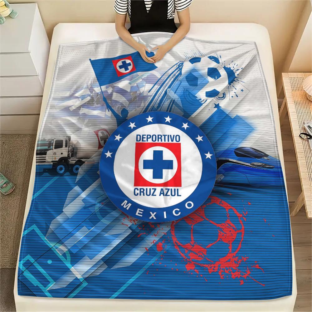 Cruz Azul Flannel Blanket, High quality Comfortable for All Seasons, Home Decor, Warmth and Comfort