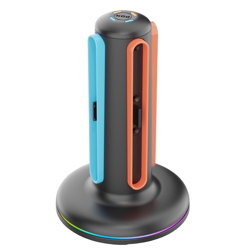 For Switch 2 Controller Charging Dock with USB-C Cable Fast Charging Station for Up to 4 Controllers with 360° LED Indicators
