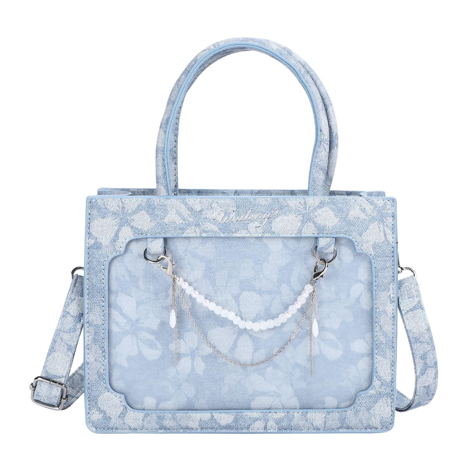 

Ита-бэг Сумка через плечо Сумка-тоут 2WAY Маленький Ита-бэг Мини Сумка через плечо Сумка-тоут Ита-бэг Ошикацу Сумка Цветочный Черный Белый Голубой Ита-бэг Итаба светло-синий