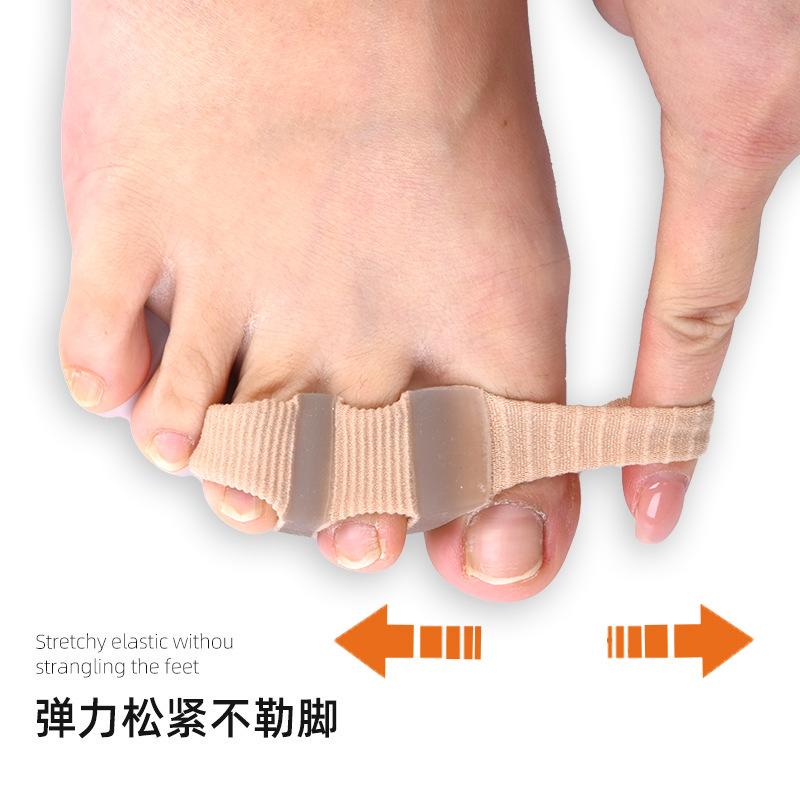 1 pair Toe Separator 5-Hole Fiber Toe Spreader Bunion Corrector Overlapping Toe Separator 2-Hole 3-Hole Orthopedic Tool for Men Women