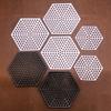 50pcs Handmade Hexagon Weaving Mesh Pattern Accessory Kit, Plastic Weaving Template Board for DIY Crochet Customized Bag/Wallet