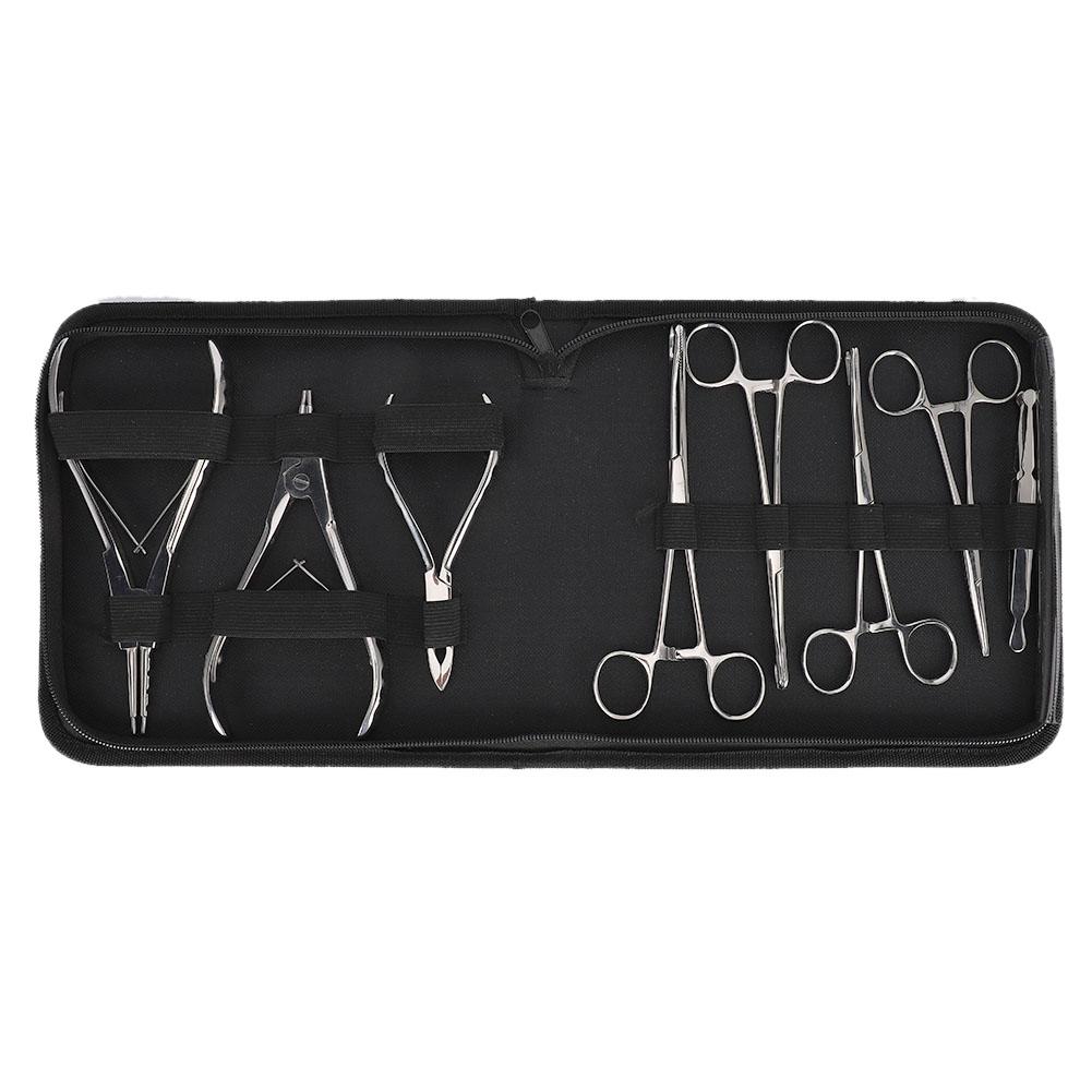 8pcs Professional Stainless Steel Body Piercing Instruments Kit Tools Body Art