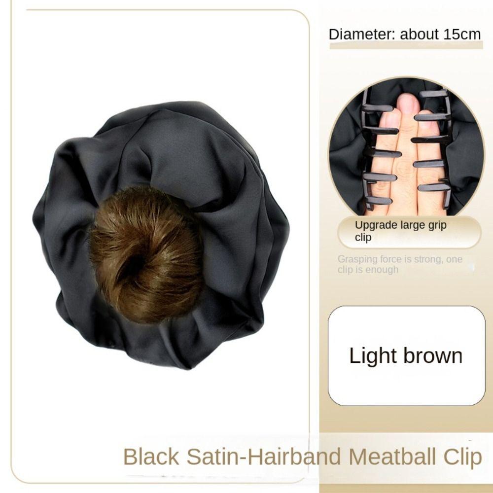 Hair Ties Synthetic Hair Bun Korean Style Scrunchie Chignon Ball Head Wig  for Women