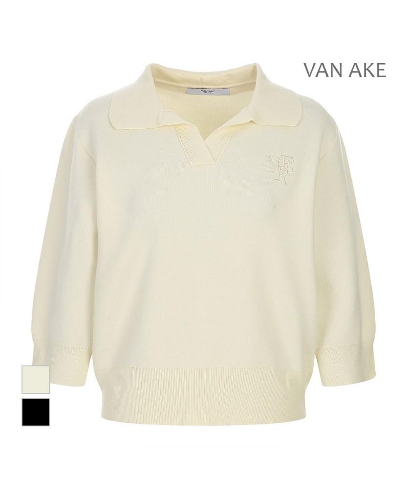 VANAKE Wide Collar 3/4 Sleeve Knit_Vb4Xktmv01Z