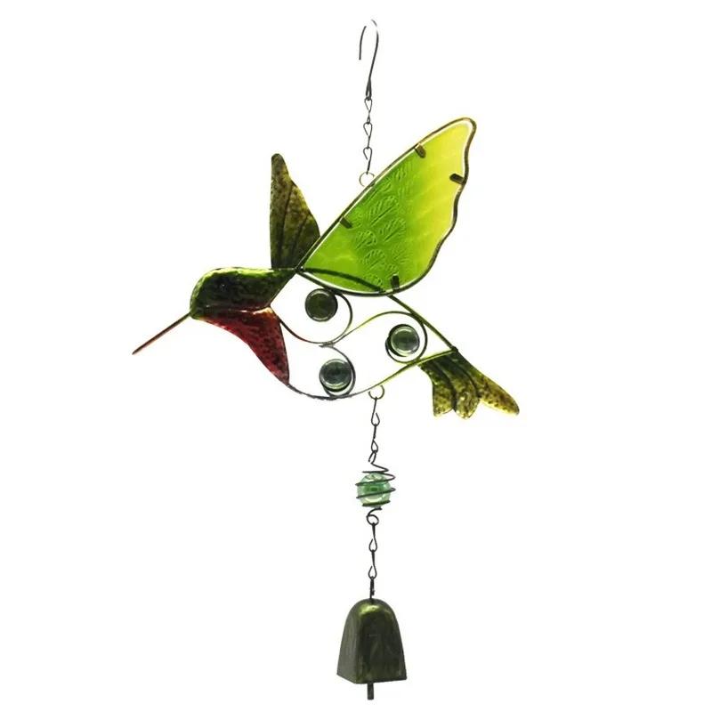 

Creactive Iron Art Bird Wind Chimes Hanging Windbells Window Yard Garden Decor A