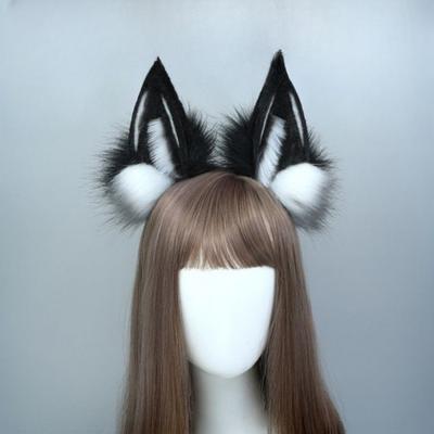 Animals Wolf Dog Hair Band Lolita Furry Cosplay Headwear Sweet Cat Ears Headband  Makeup