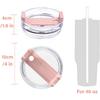 40 OZ Tumbler Lid Compatible for Stanley, Spill Proof Splash Resistant Tumbler Covers Fit for Stanley and More Coffee Mugs 2 Pack (40 OZ, Pink)