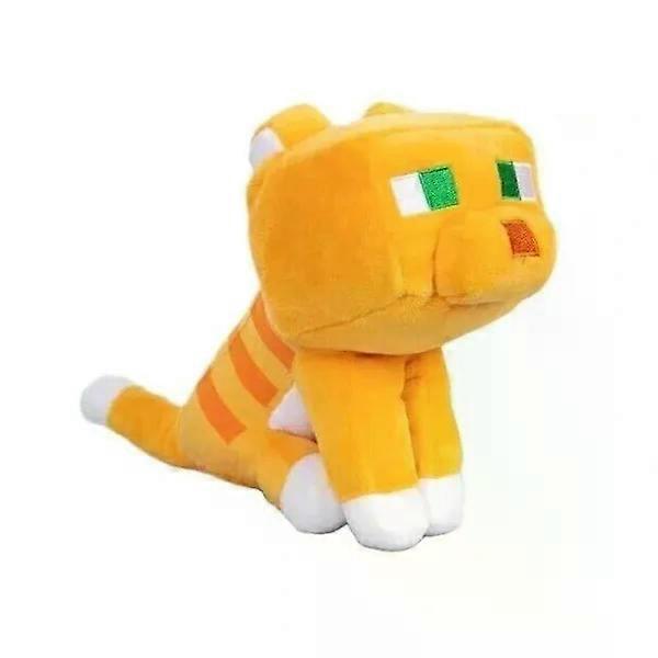 18 cm Held Minecraft Ingwerkatze sitzend Gelbes Plüschtier Weiches Spielzeug Neu_Super Geschenk