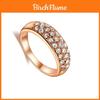 Women Couple Lover Rhinestone Titanium Steel Engagement Wedding Ring