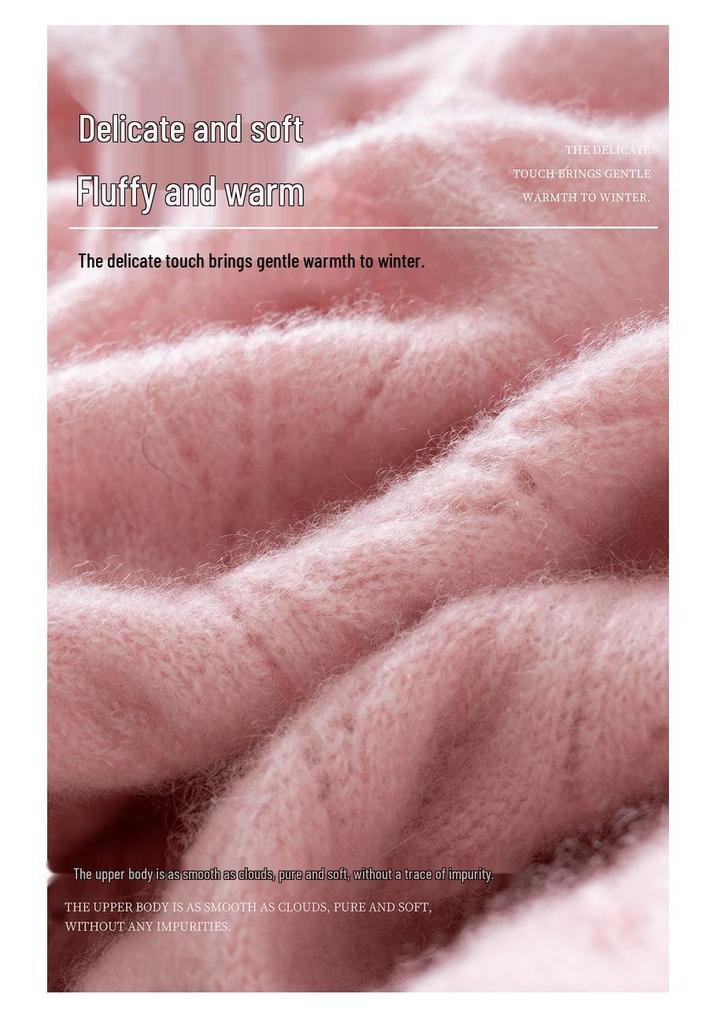 100% Pure Cashmere Knit Scarf for Women - Warm, Fashionable, Hollow Design for Autumn/Winter