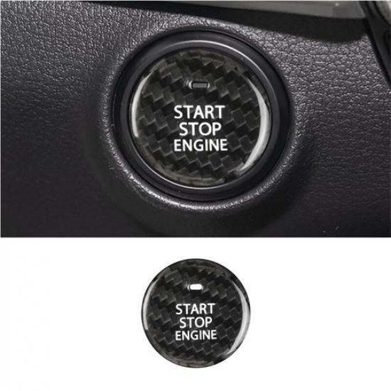 Luxury Carbon Fiber Car Start Button Sticker Decoration For Mazda 3  21 22