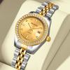 Top Brand Couple Waterproof Luminous Calendar Quartz Diamond Watch