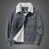 Men's Warm Corduroy Workwear Jacket, Plus Velvet Thickened, Winter Dad's Coat
