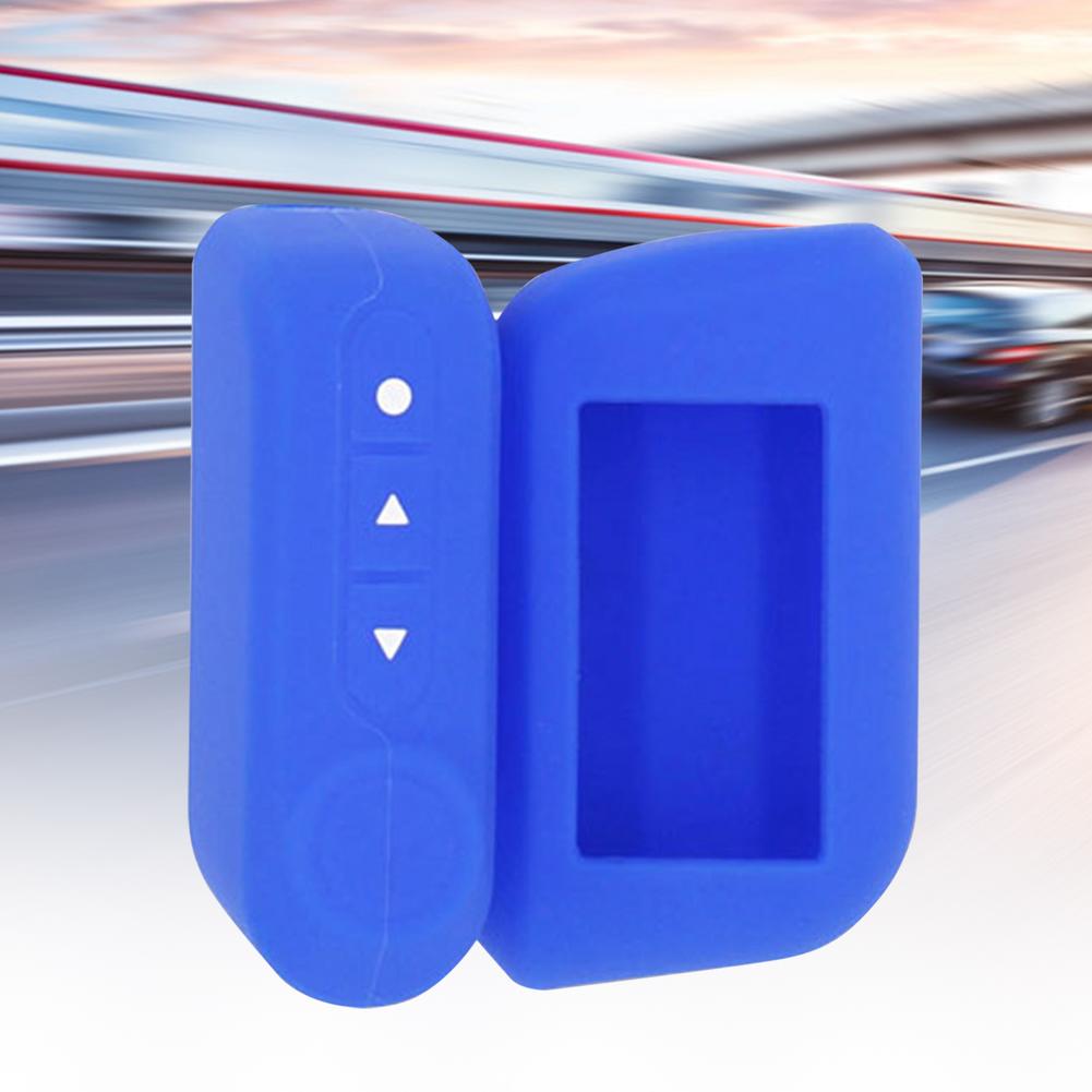 Car Key Case Silicone Black Red Blue Car Key Fob Case Cover Holder Shell For Starline A93/A63 Russian Version (1-pk)