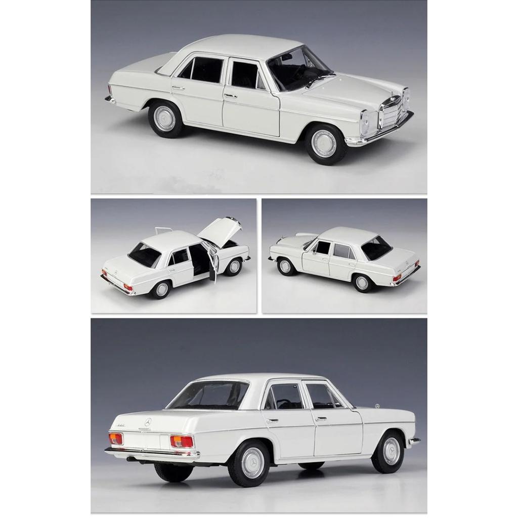 Welly Modèle de Voiture Classique en Alliage Mercedes-Benz 220 à l'Échelle 1/24 Simulation Moulage sous Pression Jouet en Métal Collection de Modèles de Voitures Anciennes Rétro Cadeau