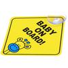 Baby On Board SAFETY Car Window Suction Cup Yellow REFLECTIVE Warning Sign 12CM