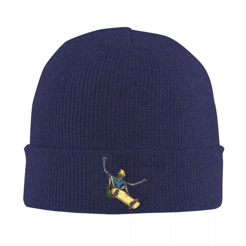 Cool Skeleton Skateboard Warm Knitted Cap Winter Knit Bonnet Hat Skullies Beanies Hip Hop Caps for Unisex