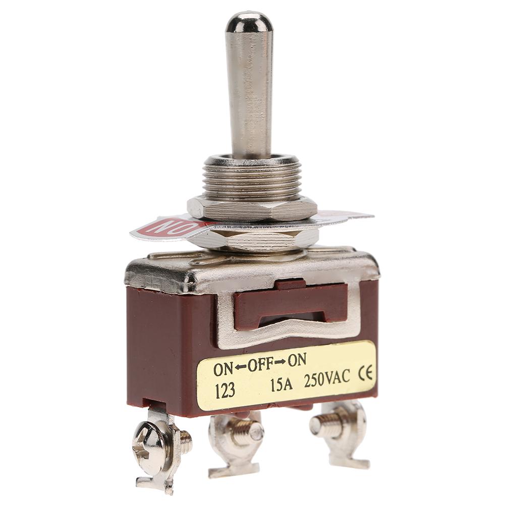 On OFF On Momentary Toggle Switch SPDT 3 Pin 12mm 15A 250VAC