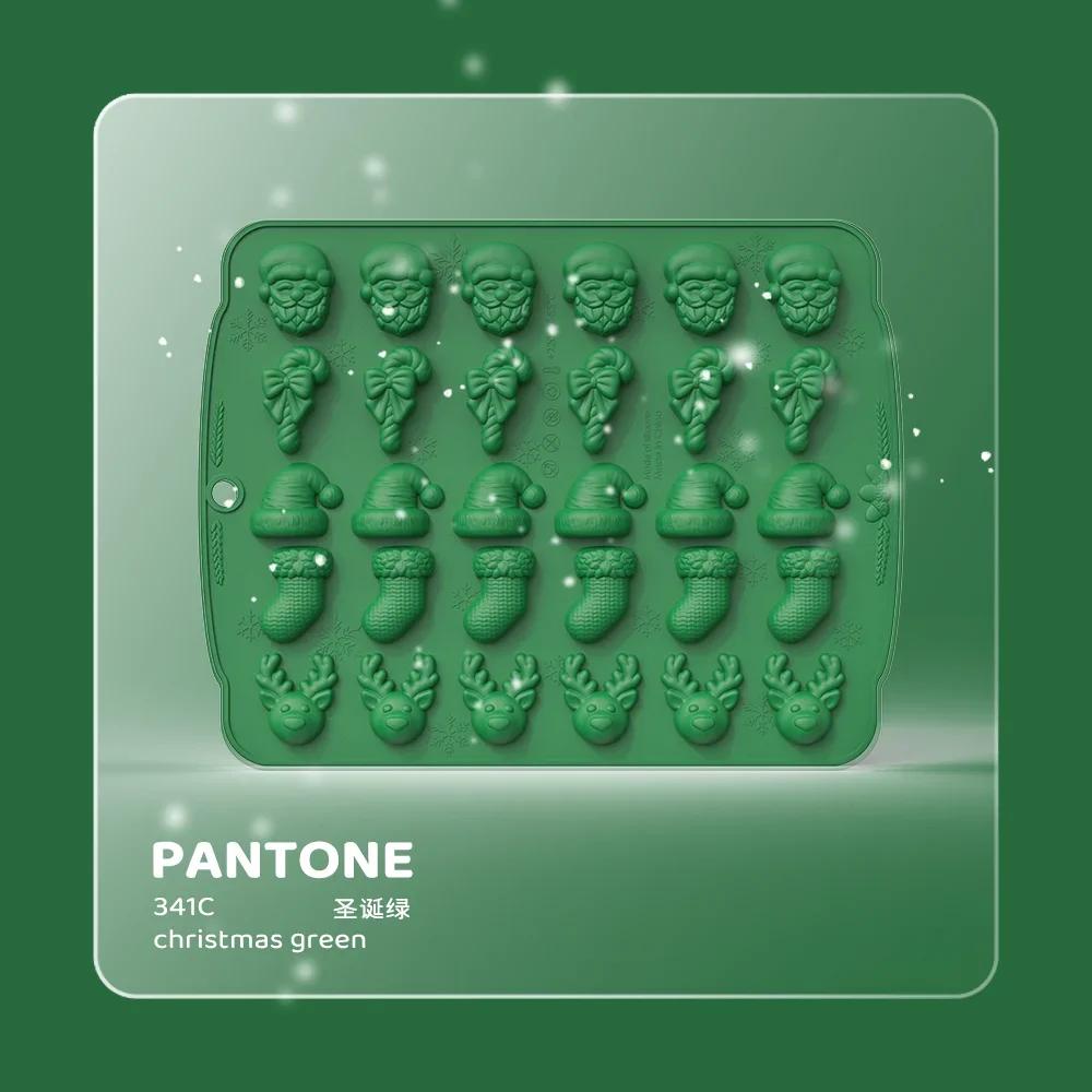 Nowa forma świąteczna 5-w-1 forma do czekolady silikonowa forma do ciasta choinka świąteczna