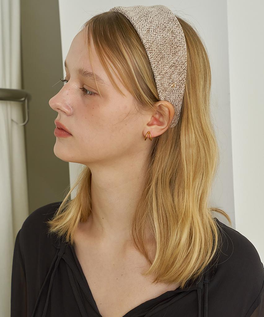S'Secondo Johanna Tweed Wide Headband_2 Colors