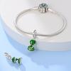 Original Charms Copper Small Green Snake Pendant Beads Fit Bracelet Women Jewelry Making Diy Gift