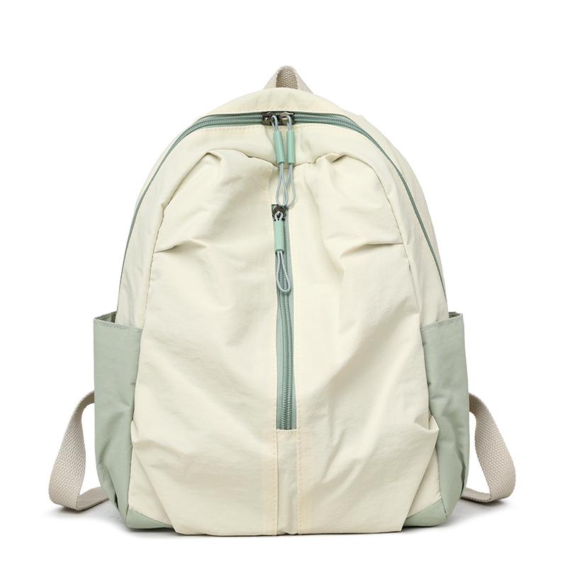 Contrast Color Backpack Women's Outdoor Lightweight Travel Backpack Large Capacity Student Schoolbag