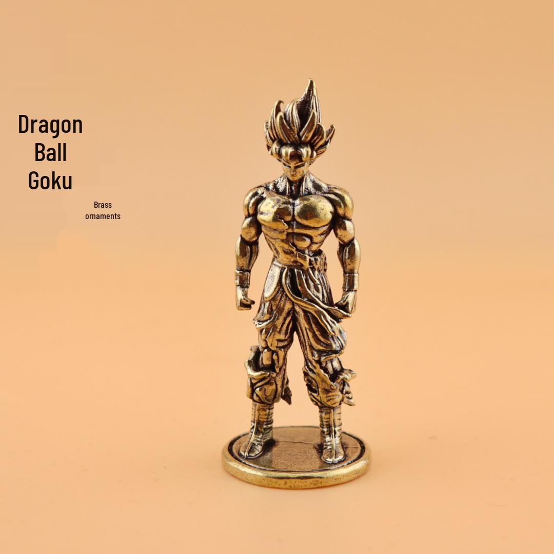 

Brass Super Saiyan Son Goku Figurine: Office & Tea Pet Decoration Gift