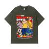 275 GSM Washed T-shirts 100% Cotton Sakamoto Days V2 Print Unisex Heavy Cotton T Shirt