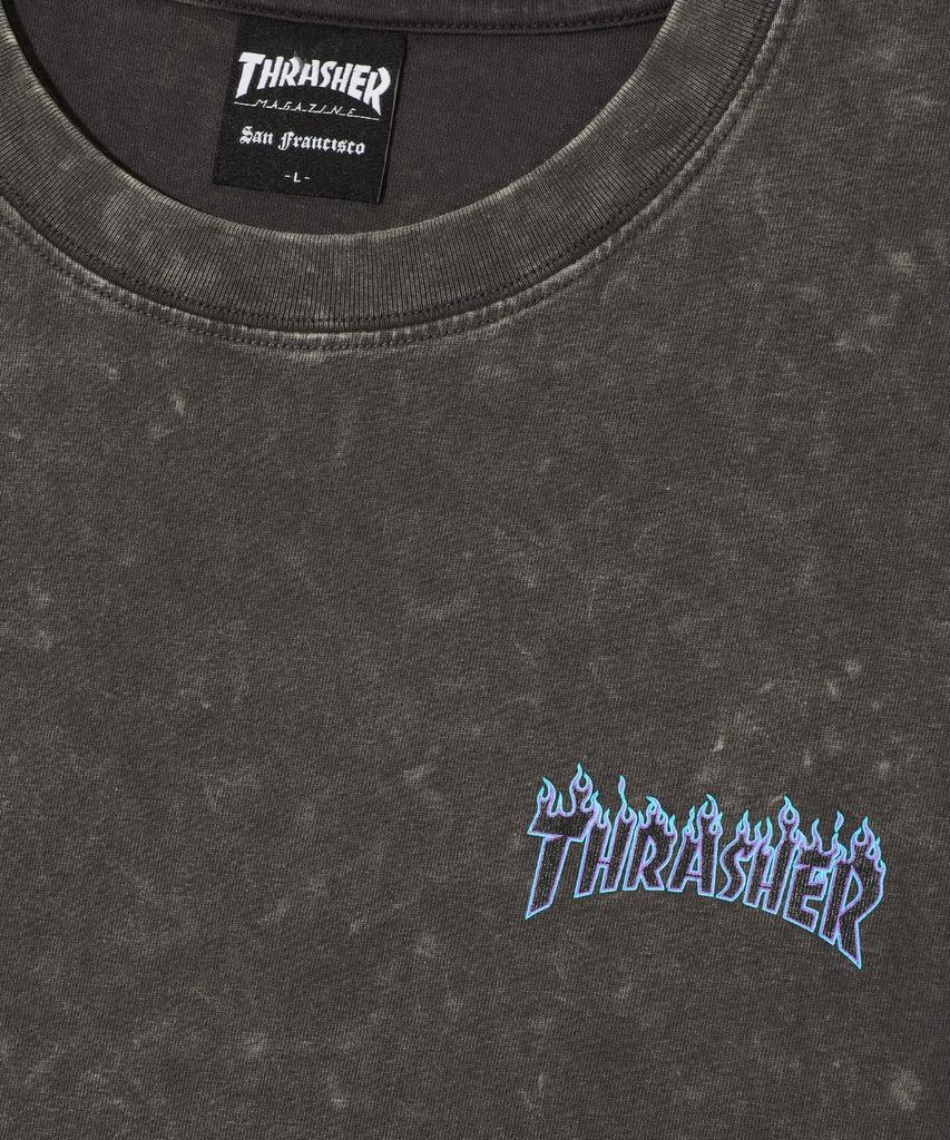 Treasure Small Flame Comet Wash Short Sleeve T-Shirt Charcoal