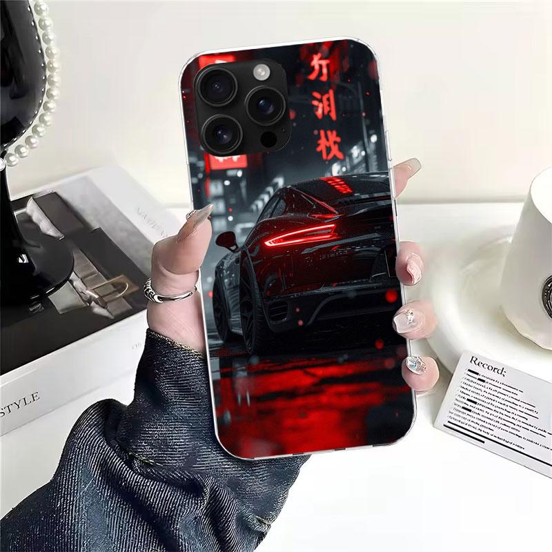Sports Car 911 Soft Phone Case For IPhone 11 17 Air 16E 16 Pro Max 15 + 14 Plus 13 Mini 12 Apple 7 SE 8 Fundas Coque 11 17 Air 1 iPhone 12 Pro Max