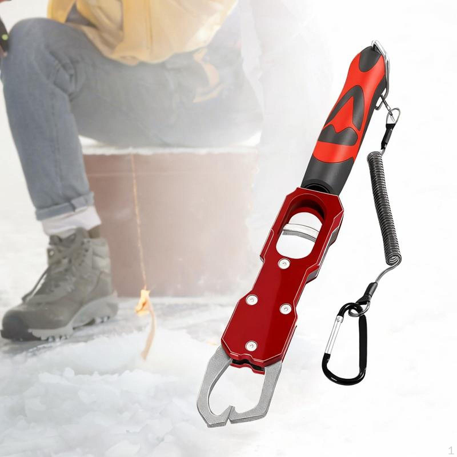 

Angler Lip Gripper, Easy to , Built-in Scale, Non-slip, 39 Lbs, with Secure Lanyard, Lightweight красный