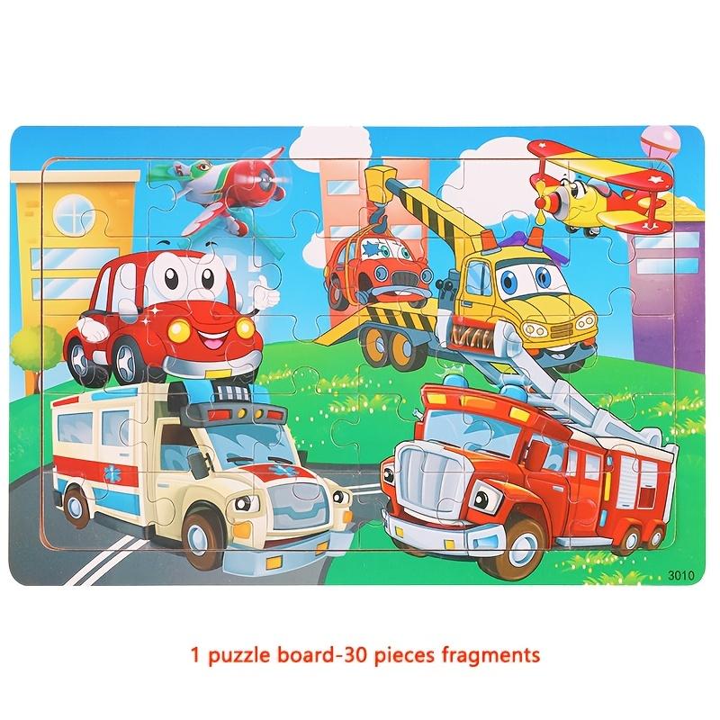 Children's Wooden Jigsaw Puzzle 30PCS, Cartoon Dinosaur & Animal Educational Toy, Fun Hands-On Gift for Boys & Girls